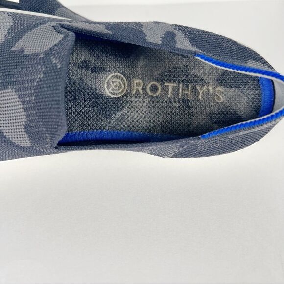 Rothy's The Sneaker Original Slip On Sneaker in Gray Camo Size 8 - Picture 5 of 9